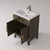 Lexora Laurel 24 inch W x 18 in D Brown Oak Vanity Cabinet, Acrylic Top, and Faucet Set - LVL24SK501