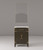 Lexora Laurel 24 inch W x 18 in D Brown Oak Vanity Cabinet Acrylic Countertop and 18 in Mirror - LVL24SK510