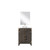 Lexora Laurel 24 inch W x 18 in D Brown Oak Vanity Cabinet Acrylic Countertop, 18 in Mirror and Faucet Set - LVL24SK511