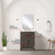 Lexora Laurel 24 inch W x 18 in D Brown Oak Vanity Cabinet Acrylic Countertop, 18 in Mirror and Faucet Set - LVL24SK511