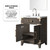 Lexora Laurel 24 inch W x 18 in D Brown Oak Vanity Cabinet Acrylic Countertop, 18 in Mirror and Faucet Set - LVL24SK511