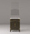 Lexora Laurel 24 inch W x 18 in D Brown Oak Vanity Cabinet Acrylic Countertop, 18 in Mirror and Faucet Set - LVL24SK511