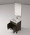 Lexora Laurel 24 inch W x 18 in D Brown Oak Vanity Cabinet Acrylic Countertop, 18 in Mirror and Faucet Set - LVL24SK511