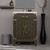 Lexora Laurel 24 inch W x 18 in D Brown Oak Vanity Cabinet Acrylic Countertop, 18 in Mirror and Faucet Set - LVL24SK511