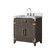 Lexora Laurel 30 inch W Brown Oak Vanity Cabinet, Carrara Marble Top, and Faucet Set - LVL30SK101