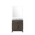 Lexora Laurel 30 inch W Brown Oak Vanity Cabinet Carrara Marble Countertop and 28 in Mirror - LVL30SK110