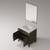 Lexora Laurel 30 inch W Brown Oak Vanity Cabinet Carrara Marble Countertop and 28 in Mirror - LVL30SK110