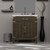 Lexora Laurel 30 inch W Brown Oak Vanity Cabinet Carrara Marble Countertop and 28 in Mirror - LVL30SK110
