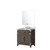 Lexora Laurel 30 inch W Brown Oak Vanity Cabinet Carrara Marble Countertop, 28 in Mirror and Faucet Set - LVL30SK111