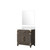 Lexora Laurel 30 inch W Brown Oak Vanity Cabinet White Quartz Countertop and 28 in Mirror - LVL30SK210