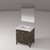 Lexora Laurel 30 inch W Brown Oak Vanity Cabinet White Quartz Countertop and 28 in Mirror - LVL30SK210