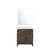 Lexora Laurel 30 inch W Brown Oak Vanity Cabinet Cultured Marble Countertop and 28 in Mirror - LVL30SK310