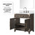 Lexora Laurel 30 inch W Brown Oak Vanity Cabinet Cultured Marble Countertop, 28 in Mirror and Faucet Set - LVL30SK311