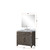 Lexora Laurel 36 inch W Brown Oak Vanity Cabinet Carrara Marble Countertop, 34 in Mirror and Faucet Set - LVL36SK111