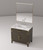 Lexora Laurel 36 inch W Brown Oak Vanity Cabinet Carrara Marble Countertop, 34 in Mirror and Faucet Set - LVL36SK111