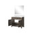 Lexora Laurel 36 inch W Brown Oak Vanity Cabinet White Quartz Countertop and 34 in Mirror - LVL36SK210