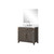 Lexora Laurel 36 inch W Brown Oak Vanity Cabinet White Quartz Countertop, 34 in Mirror and Faucet Set - LVL36SK211