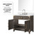 Lexora Laurel 36 inch W Brown Oak Vanity Cabinet White Quartz Countertop, 34 in Mirror and Faucet Set - LVL36SK211