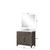 Lexora Laurel 36 inch W Brown Oak Vanity Cabinet Cultured Marble Countertop, 34 in Mirror and Faucet Set - LVL36SK311