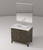 Lexora Laurel 36 inch W Brown Oak Vanity Cabinet Cultured Marble Countertop, 34 in Mirror and Faucet Set - LVL36SK311