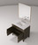 Lexora Laurel 36 inch W Brown Oak Vanity Cabinet Cultured Marble Countertop, 34 in Mirror and Faucet Set - LVL36SK311