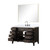 Lexora Laurel 48 inch W Brown Oak Vanity Cabinet, White Quartz Top, Faucet Set, and 46 in Mirror - LVL48SK211