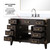 Lexora Laurel 48 inch W Brown Oak Vanity Cabinet, White Quartz Top, Faucet Set, and 46 in Mirror - LVL48SK211