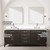 Lexora Laurel 80 inch W Brown Oak Double Sink Vanity Cabinet, White Quartz Top, Faucet Set, and 36 in Mirrors - LVL80DK211