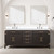 Lexora Laurel 80 inch W Brown Oak Double Sink Vanity Cabinet, White Quartz Top, Faucet Set, and 36 in Mirrors - LVL80DK211