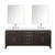 Lexora Laurel 80 inch W Brown Oak Double Sink Vanity Cabinet, Cultured Marble Top, Faucet Set, and 36 in Mirrors - LVL80DK311
