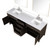Lexora Laurel 80 inch W Brown Oak Double Sink Vanity Cabinet, Cultured Marble Top, Faucet Set, and 36 in Mirrors - LVL80DK311