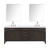 Lexora Laurel 84 inch W Brown Oak Double Sink Vanity Cabinet, Cultured Marble Top, Faucet Set, and 36 in Mirrors - LVL84DK311