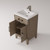 Lexora Laurel 20 inch W x 18 in D Grey Oak Vanity Cabinet, Acrylic Top, and Faucet Set - LVL20SR501