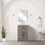Lexora Laurel 20 inch W x 18 in D Grey Oak Vanity Cabinet Acrylic Countertop and 18 in Mirror - LVL20SR510