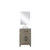 Lexora Laurel 20 inch W x 18 in D Grey Oak Vanity Cabinet Acrylic Countertop, 18 in Mirror and Faucet Set - LVL20SR511