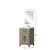 Lexora Laurel 20 inch W x 18 in D Grey Oak Vanity Cabinet Acrylic Countertop, 18 in Mirror and Faucet Set - LVL20SR511