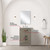 Lexora Laurel 20 inch W x 18 in D Grey Oak Vanity Cabinet Acrylic Countertop, 18 in Mirror and Faucet Set - LVL20SR511