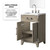 Lexora Laurel 20 inch W x 18 in D Grey Oak Vanity Cabinet Acrylic Countertop, 18 in Mirror and Faucet Set - LVL20SR511