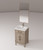 Lexora Laurel 20 inch W x 18 in D Grey Oak Vanity Cabinet Acrylic Countertop, 18 in Mirror and Faucet Set - LVL20SR511