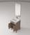 Lexora Laurel 20 inch W x 18 in D Grey Oak Vanity Cabinet Acrylic Countertop, 18 in Mirror and Faucet Set - LVL20SR511