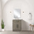 Lexora Laurel 24 inch W x 18 in D Grey Oak Vanity Cabinet and Acrylic Top - LVL24SR500