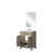 Lexora Laurel 24 inch W x 18 in D Grey Oak Vanity Cabinet Acrylic Countertop, 18 in Mirror and Faucet Set - LVL24SR511