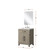 Lexora Laurel 24 inch W x 18 in D Grey Oak Vanity Cabinet Acrylic Countertop, 18 in Mirror and Faucet Set - LVL24SR511