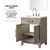 Lexora Laurel 24 inch W x 18 in D Grey Oak Vanity Cabinet Acrylic Countertop, 18 in Mirror and Faucet Set - LVL24SR511