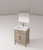 Lexora Laurel 24 inch W x 18 in D Grey Oak Vanity Cabinet Acrylic Countertop, 18 in Mirror and Faucet Set - LVL24SR511