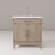 Lexora Laurel 30 inch W Grey Oak Vanity Cabinet, Carrara Marble Top, and Faucet Set - LVL30SR101