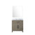 Lexora Laurel 30 inch W Grey Oak Vanity Cabinet Carrara Marble Countertop and 28 in Mirror - LVL30SR110