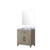 Lexora Laurel 30 inch W Grey Oak Vanity Cabinet Carrara Marble Countertop and 28 in Mirror - LVL30SR110