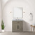 Lexora Laurel 30 inch W Grey Oak Vanity Cabinet Carrara Marble Countertop and 28 in Mirror - LVL30SR110