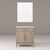 Lexora Laurel 30 inch W Grey Oak Vanity Cabinet Carrara Marble Countertop and 28 in Mirror - LVL30SR110
